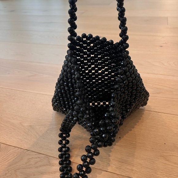 Black Beaded Women’s Evening Bag - Picture 6 of 8